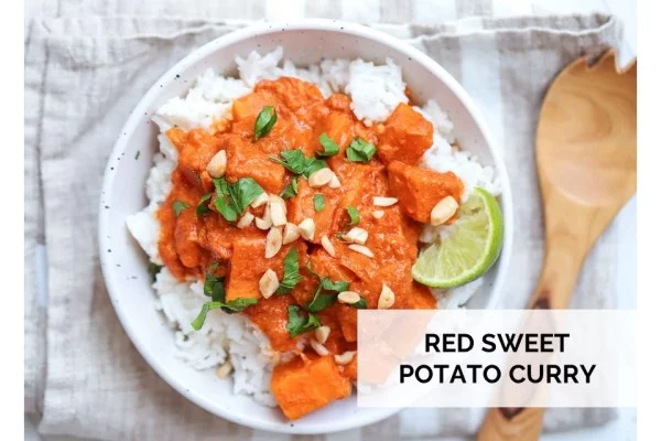 Red Sweet Potato Curry Delicious meal plan from Yvonne