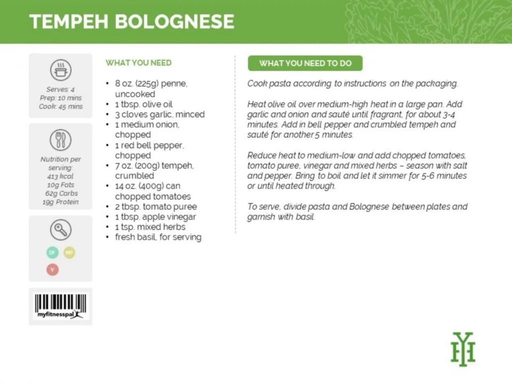 Delicious meal plan from Yvonne 3 Tempeh Bolognese Recipe e1618219279988 Delicious meal plan from Yvonne