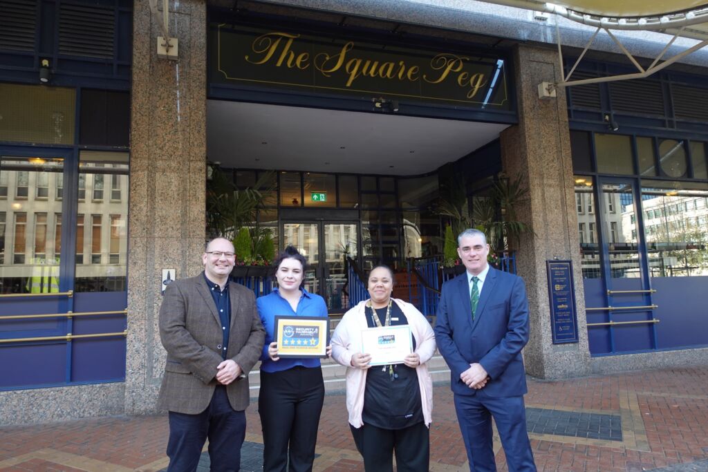 The Square Peg 1 1 Colmore Business District venues demonstrate commitment to safety with Licensing SAVI