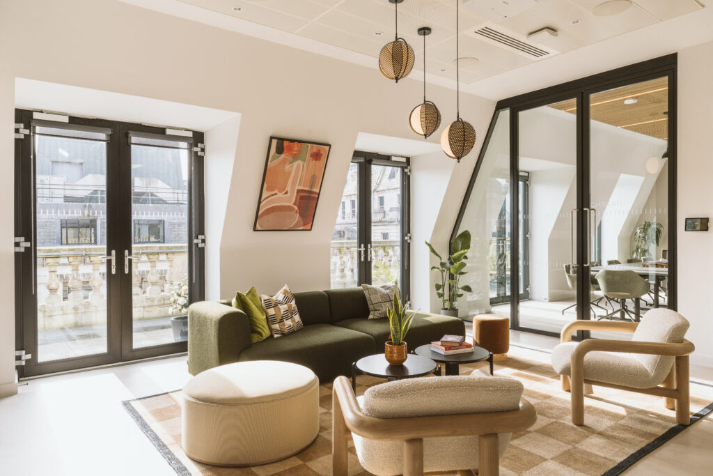 The Commons community lounge boardroom Kinrise Launches Inspiring New Workplace at 81 Colmore Row