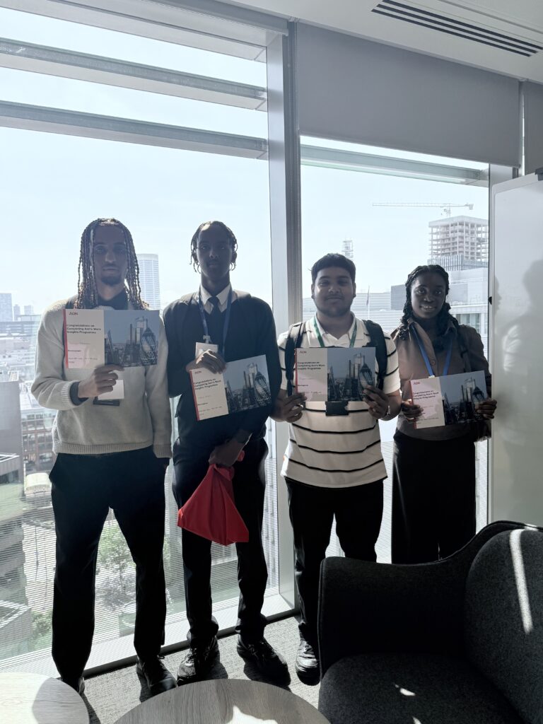 Birmingham L R Yahya Abdalla Mahir Aden Siyam Uddin Faith Benneh Ntow Aon’s work experience programme creates jobs for Birmingham students