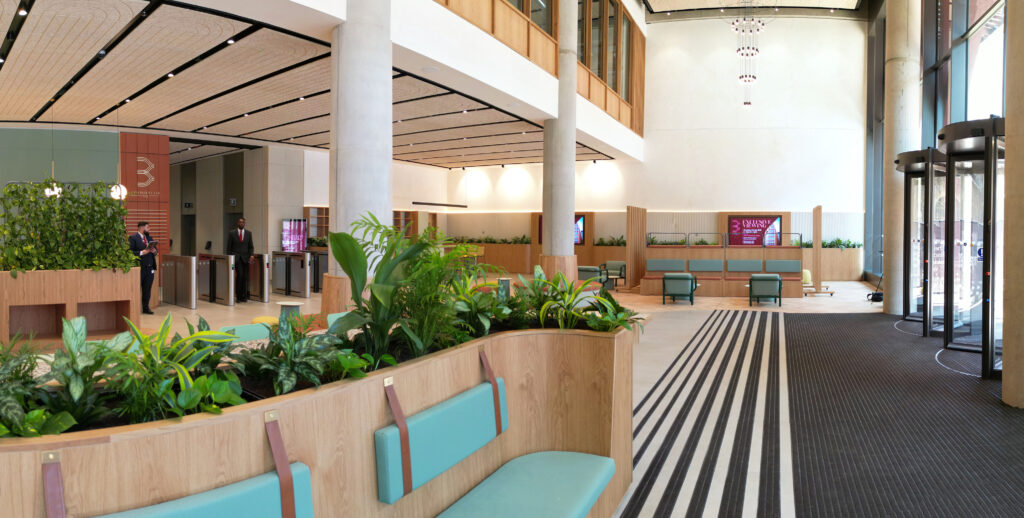 Forvis Mazars Expands at Three Chamberlain Square, Paradise Birmingham 1 Three Chamberlain Square Bham Reception Forvis Mazars Expands at Three Chamberlain Square, Paradise Birmingham